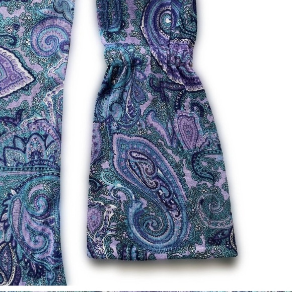 Talbots Paisley Pure Merino Wool Long Sleeve Sweater Cardigan Size Mp NWOT - Picture 4 of 7